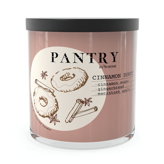 Pantry by House of Velas - Painted Glass 15 oz Scented Wax, Cinnamon Donut