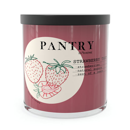 Pantry by House of Velas - Painted Glass 15 oz Scented Wax, Strawberry Tart