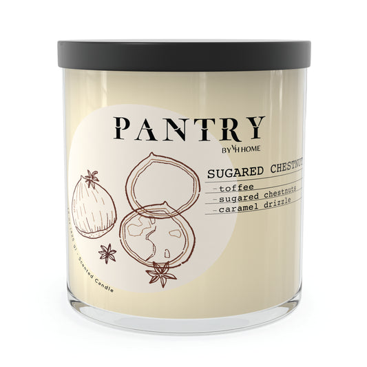 Pantry by House of Velas - Painted Glass 15 oz Scented Wax, Sugared Chestnut