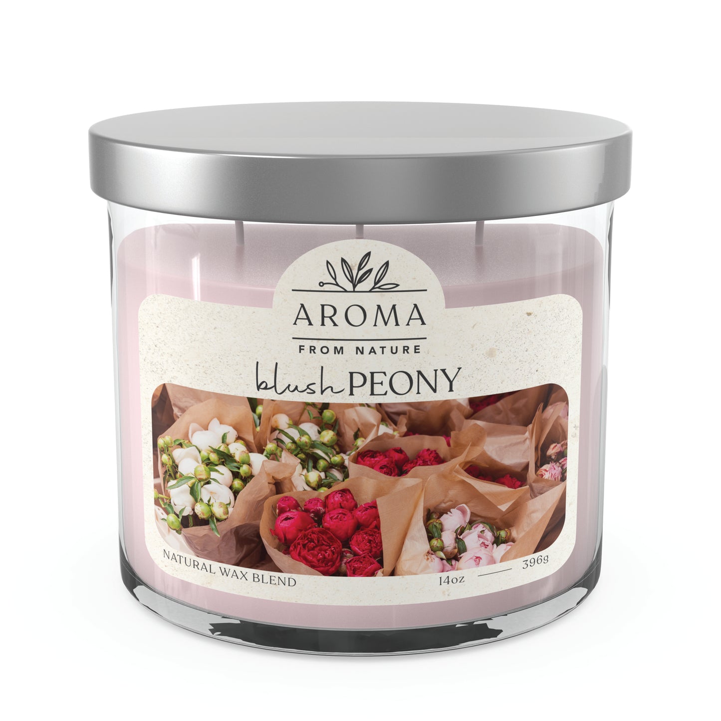 Aroma From Nature - 14 oz Scented Wax - Blush Peany