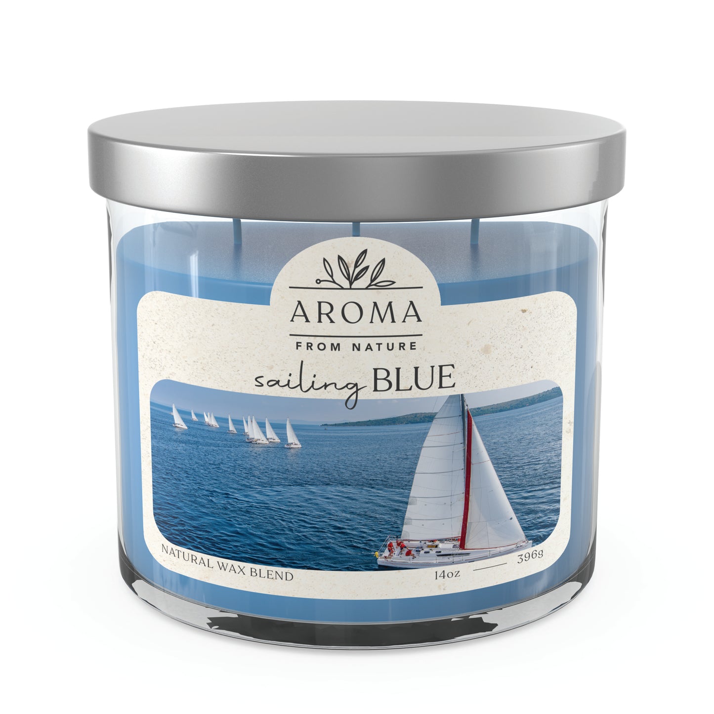 Aroma From Nature - 14 oz Scented Wax - Sailing Blue