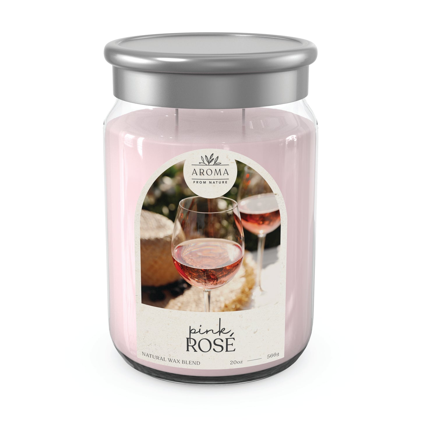 Aroma From Nature - 20oz Scented Wax - Pink Rose