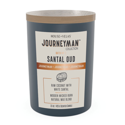 Journeyman by House of Velas - Santal Oud Scented Candle, 15oz