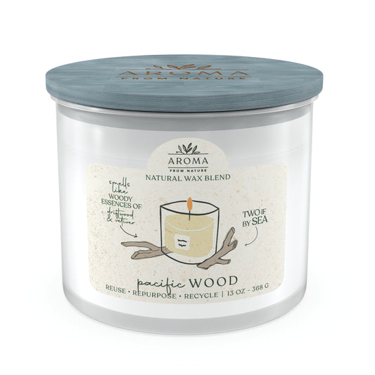 Wood Wick by Aroma From Nature - 13oz Wood Wick Aroma From Nature, Pacific Wood