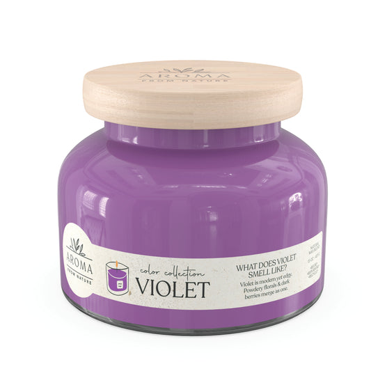 Color Collection by Aroma From Nature - 15 oz Scented Wax, Violet