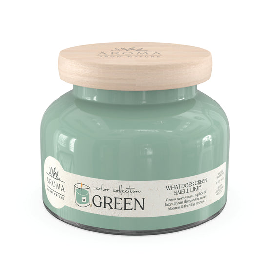 Color Collection by Aroma From Nature - 15 oz Scented Wax, Green