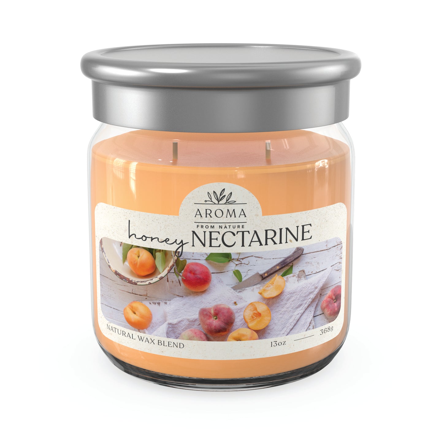 Aroma From Nature - 13 oz Scented Wax - Honey Nectarine