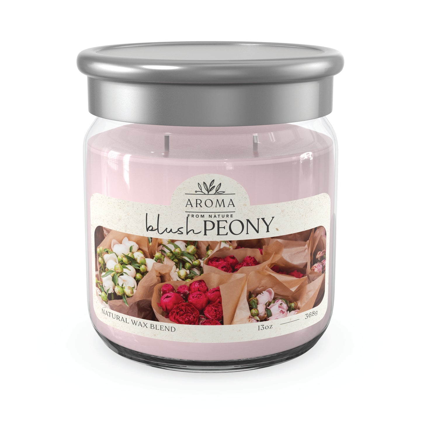 Aroma From Nature - 13 oz Scented Wax - Blush Peany