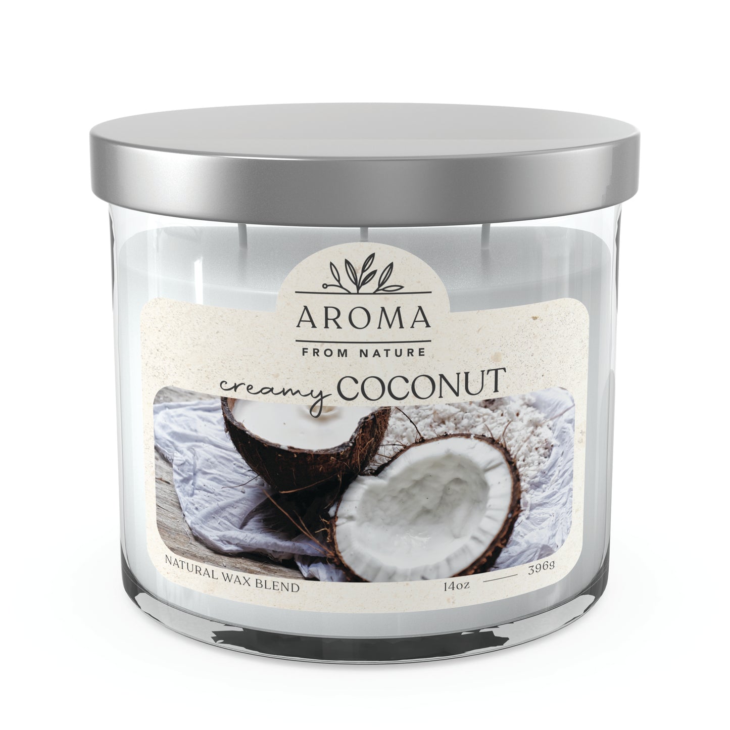 Aroma From Nature - 14 oz Scented Wax - Creamy Coconut