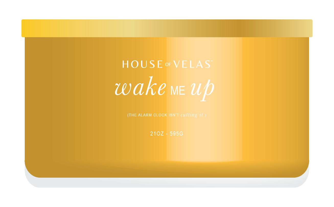Burnable Scentsations by House of Velas - Painted Glass 21 oz Scented Wax, Wake Me Up